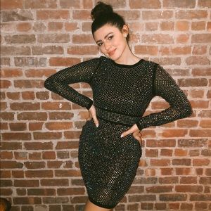 Sparkly Black Bodycon Dress